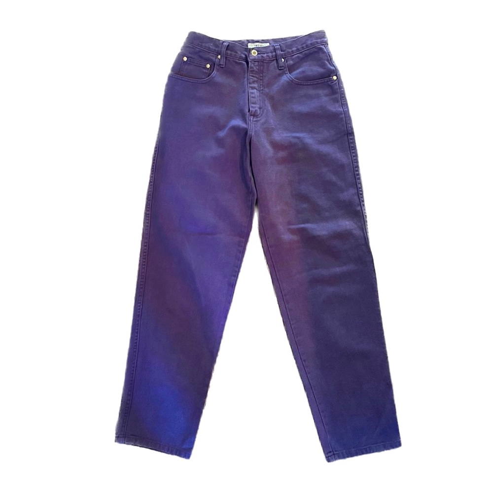 GUESS By Georges Marciano High Waist Purple Denim Mom Jeans Sz 20 Vintage